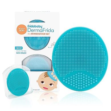 FridaBaby DermaFrida SkinSoother Bath Brush: Cradle cap & eczema treatment (2-pack)
