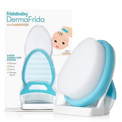 Frida Baby Cradle Cap System: FlakeFixer, Sponge, Brush, Comb & Stand
