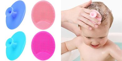 Silicone Baby Bath & Cradle Cap Brush Set (4-pack)
