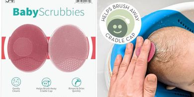 Baby Silicone Cradle Cap Bath Brushes (2-pack)
