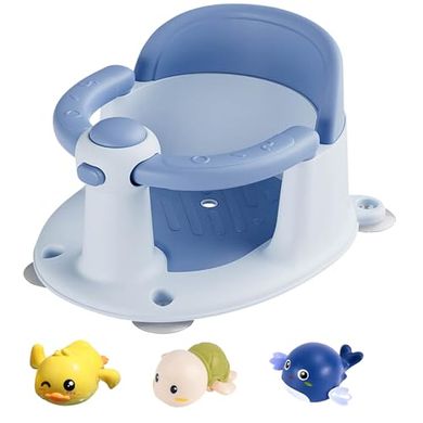 Baby Bath Seat with Suction Cups (6+ Months, Blue)
