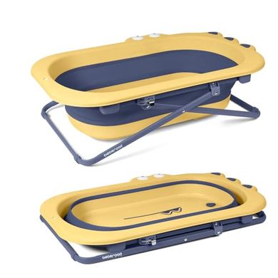 Beberoad Love Collapsible Toddler Bathtub: Adjustable, Portable (Yellow)
