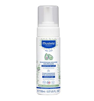 Mustela Newborn Cradle Cap Shampoo: Natural Avocado, Tear-Free & Fragrance-Free
