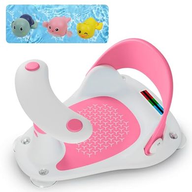 Foldable Baby Bath Seat with Toys & Suction Cups (6+ Months)
