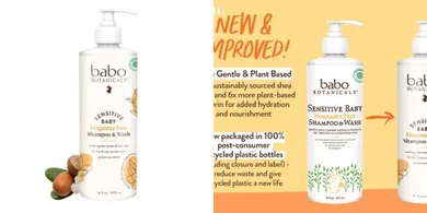Babo Botanicals Baby Shampoo & Wash: Shea, Calendula, Aloe. EWG Verified, Vegan.