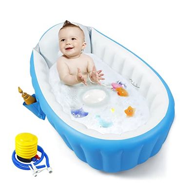 PandaEar Inflatable Baby Bath: Portable, Foldable, Non-Slip
