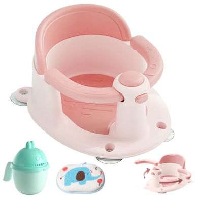 Pink Baby Bath Seat with Suction Cups (6+ Months)
