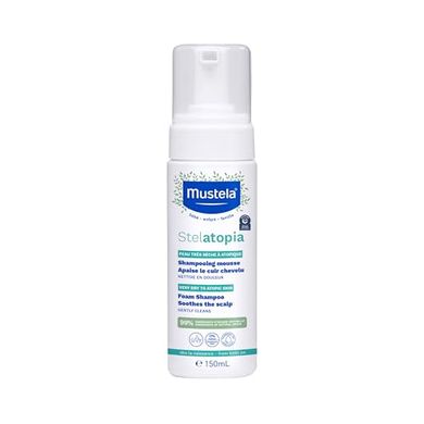 Mustela Stelatopia Baby Eczema Foam Shampoo (Avocado & Sunflower, Fragrance-Free)
