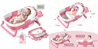 Foldable Baby Bath Tub with Temperature Monitor (0-36 months)
