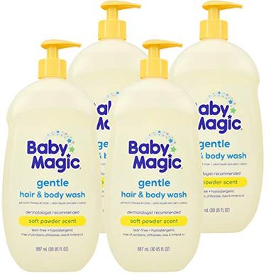 Baby Magic 4-Pack Gentle Hair & Body Wash with Calendula & Coconut Oil
