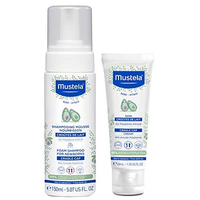 Mustela Baby Cradle Cap Duo: Shampoo & Cream with Avocado
