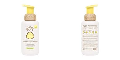 Baby Bum Foaming Wash: Tear-free, coconut oil, sensitive skin, vegan.
