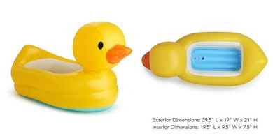 Munchkin Duck Inflatable Baby Tub with Heat Alert
