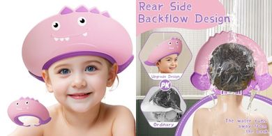 Silicone Shower Cap: Adjustable Bath Visor for Kids (1-9 years)
