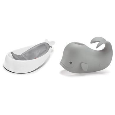 Skip Hop Moby Smart Sling Baby Bath Tub (White/Grey)
