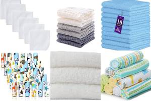 5 Soft & Durable Machine Washable Baby Washcloths