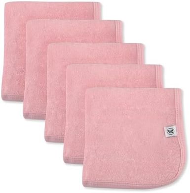 Honest Baby Organic Cotton Washcloths (5-Pack Pink)
