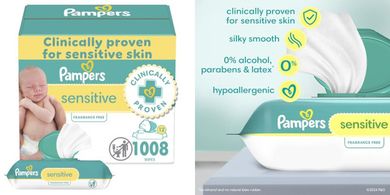 Pampers Sensitive Baby Wipes (12 packs, 1008 wipes)
