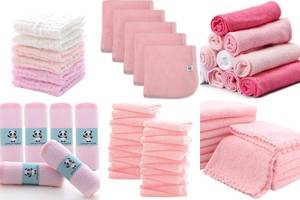 5 Soft Pink Baby Washcloths