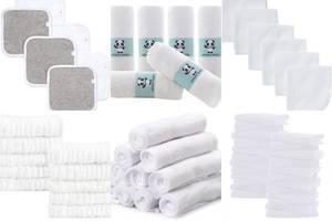 5 Luxurious White Baby Washcloths