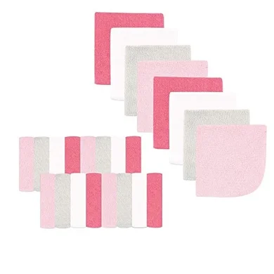 Luvable Friends Baby Washcloths: Soft Pink Pastel Set