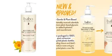 Babo Botanicals Oat & Calendula Soothing Wash & Shampoo for Sensitive Skin