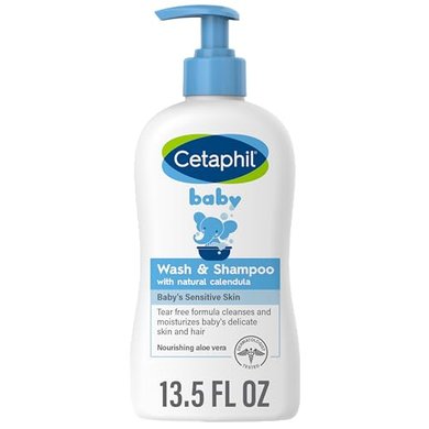 Cetaphil Baby Wash & Shampoo: Organic Calendula, Tear-Free, Gentle Formula