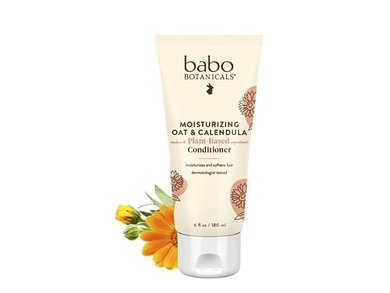 Babo Botanicals Oat & Calendula Conditioner: Vegan, silicone-free, for sensitive skin.