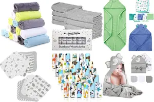 8-Pack Baby Washcloth Set: 5 Adorable Designs