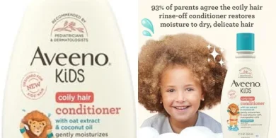 Aveeno Kids Coily Hair Conditioner: Oat & Coconut, Detangles & Moisturizes