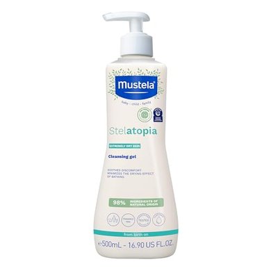 Mustela Stelatopia Baby Wash: Fragrance-free, tear-free eczema cleanser