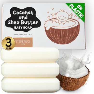 Hypoallergenic Baby Soap: Gentle Shea & Coconut Wash (3-Pack)
